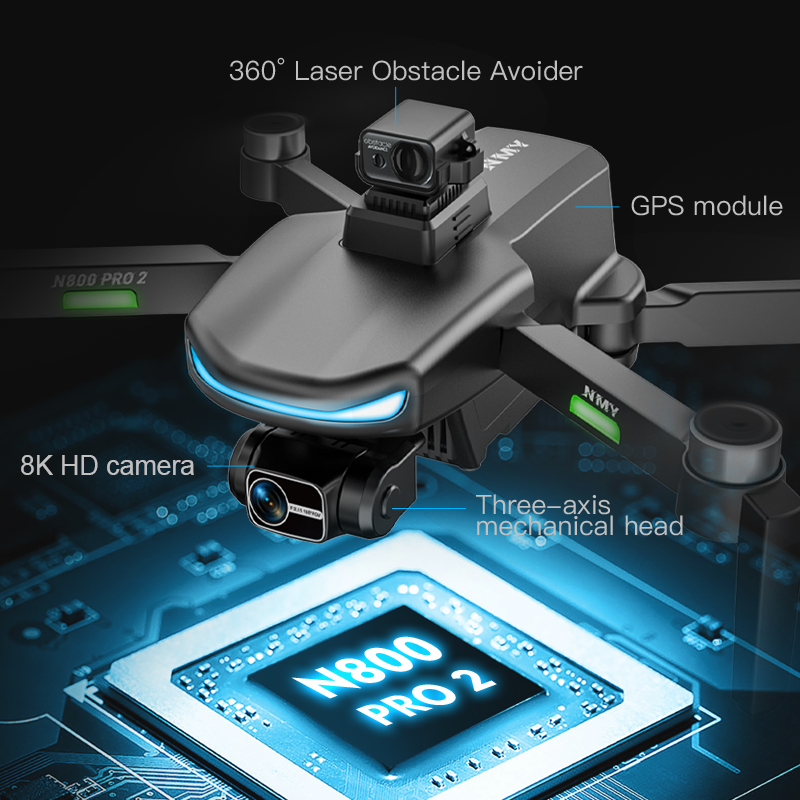 N800 PRO 2 Drone GPS Profesion - Drone Gimbal 2 Axis ulasan dan harga