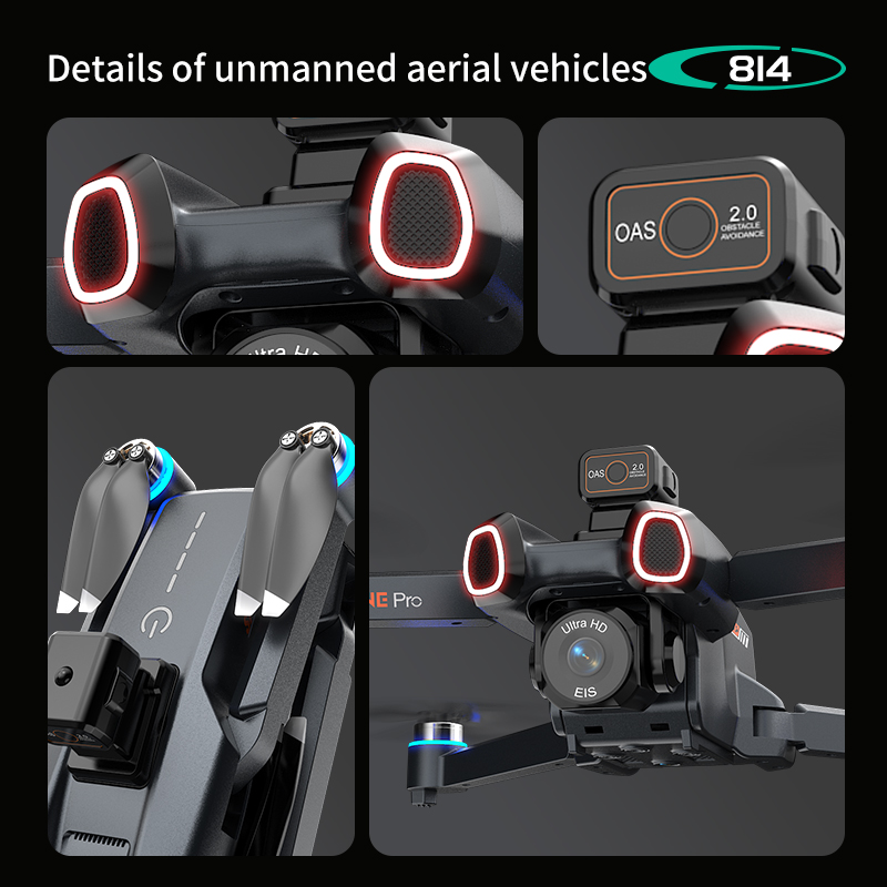 814 Drone Profesional Kamera 4 - Drone Gimbal 2 Axis ulasan dan harga